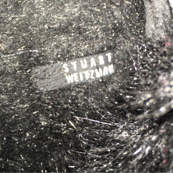 EUC!Stuart Weitzman Suede Mid-calf Boots Size 7.5 Black Fur Lining & Gum Soles - Picture 9 of 14